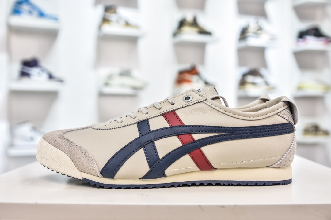 Onitsuka Tiger Mexico 66 SD 鬼冢虎 墨西哥升级版系列低帮复古经典虎爪百搭休闲皮革慢跑鞋 1183A727-101