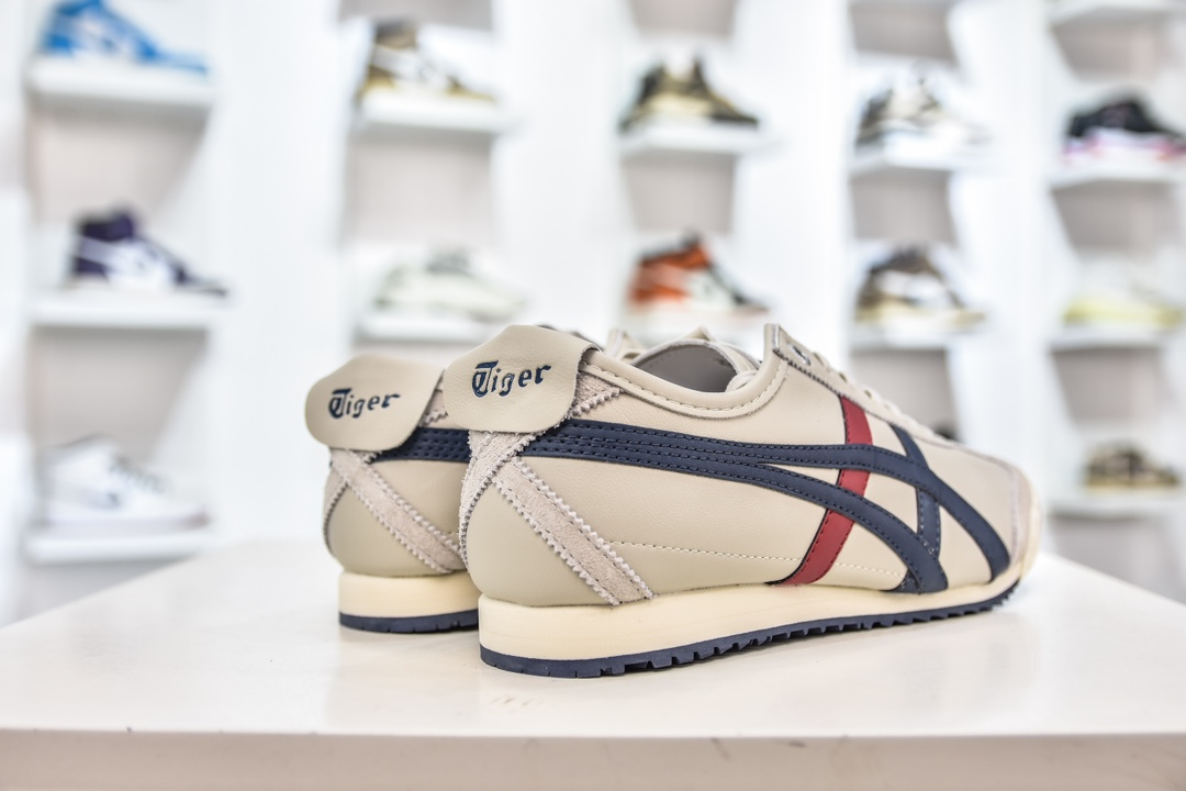 Onitsuka Tiger Mexico 66 SD 鬼冢虎 墨西哥升级版系列低帮复古经典虎爪百搭休闲皮革慢跑鞋 1183A727-101