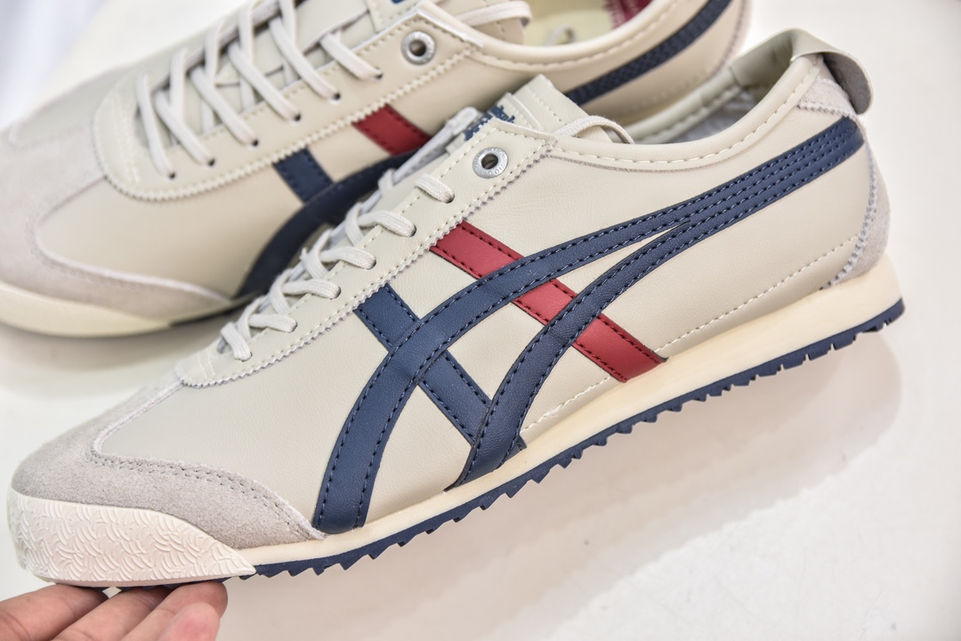 Onitsuka Tiger Mexico 66 SD 鬼冢虎 墨西哥升级版系列低帮复古经典虎爪百搭休闲皮革慢跑鞋 1183A727-101