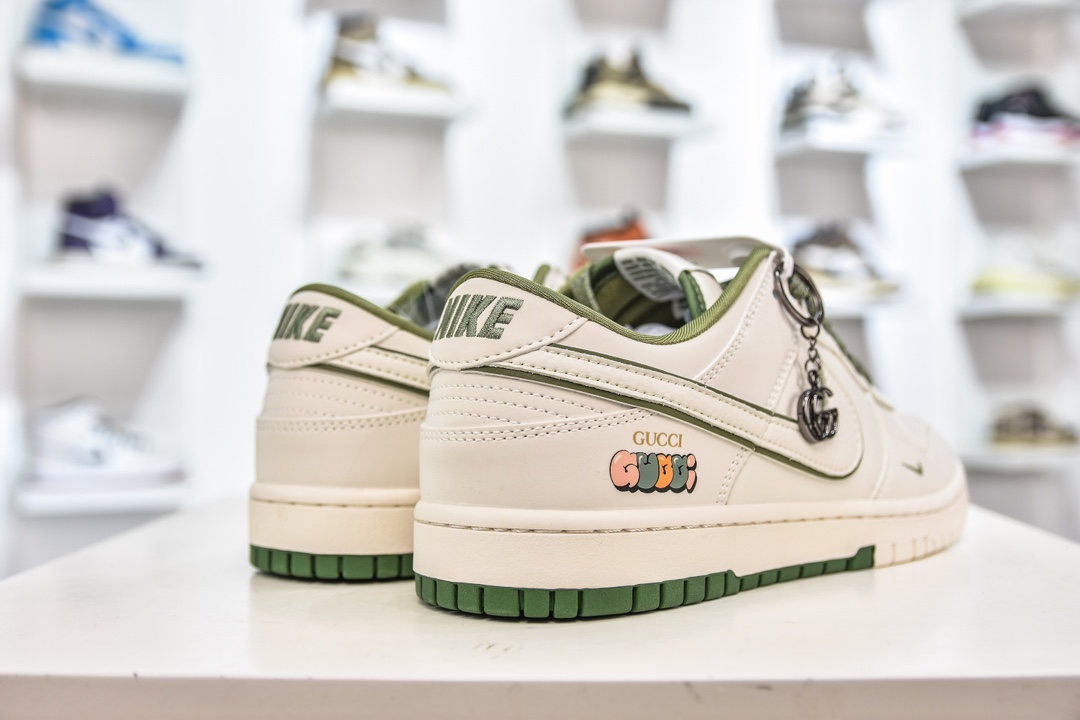 NK SB Dunk Low GUCCI联名 米白白绿勾 DQ1098-398