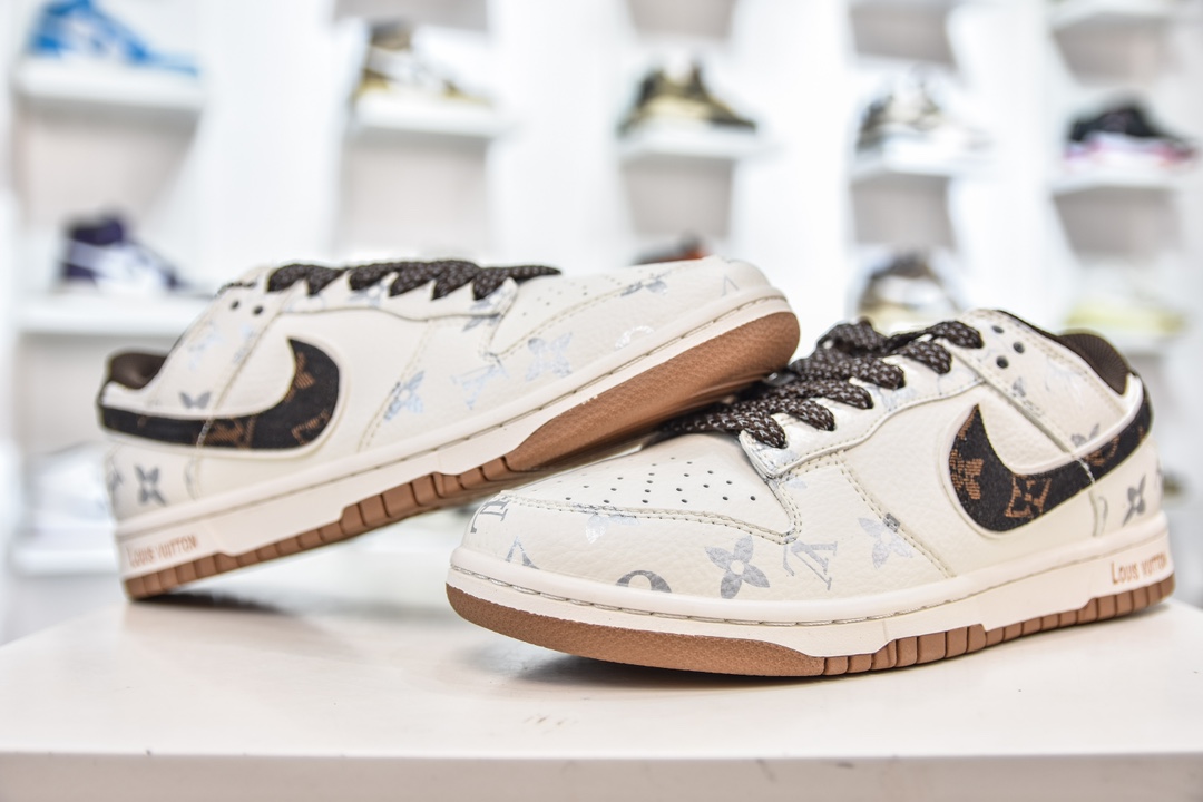 NK SB Dunk Low X Louis Vuitton LV联名米黑牛仔 DQ1098-341