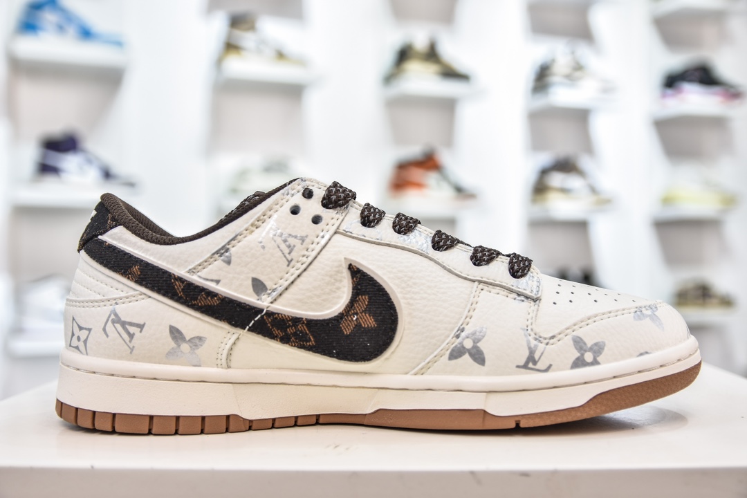 NK SB Dunk Low X Louis Vuitton LV联名米黑牛仔 DQ1098-341