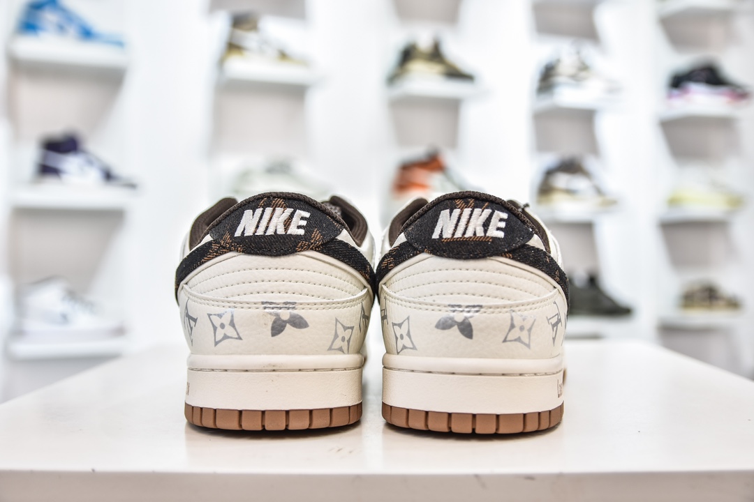 NK SB Dunk Low X Louis Vuitton LV联名米黑牛仔 DQ1098-341