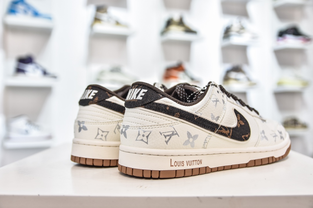 NK SB Dunk Low X Louis Vuitton LV联名米黑牛仔 DQ1098-341