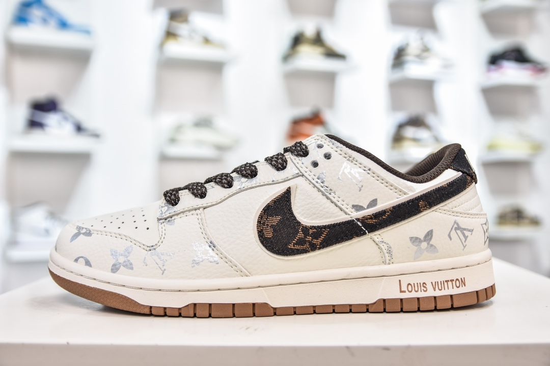 NK SB Dunk Low X Louis Vuitton LV联名米黑牛仔 DQ1098-341