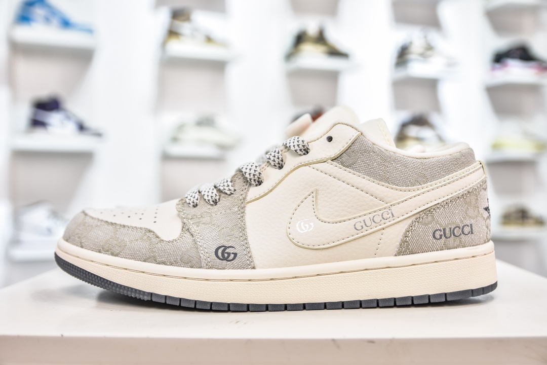 Air Jordan AJ1 Low X GUCCI 低帮联名古驰 白灰满天星 DM5688-101