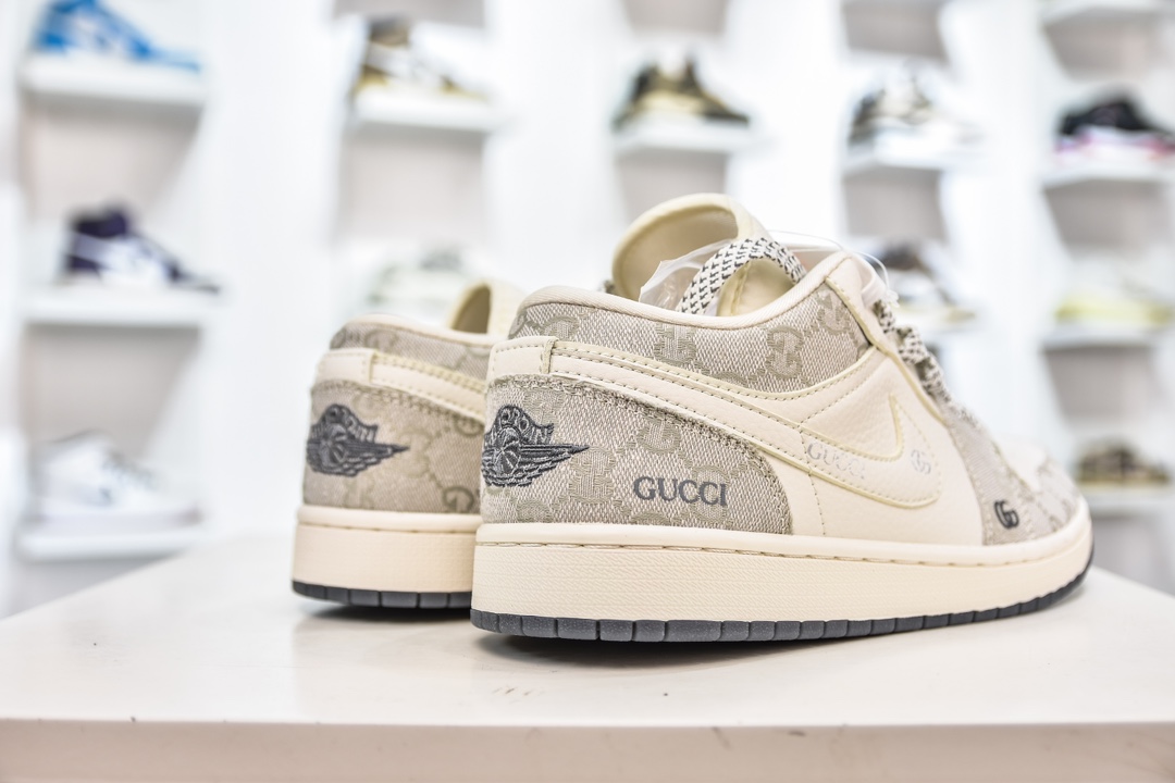 Air Jordan AJ1 Low X GUCCI 低帮联名古驰 白灰满天星 DM5688-101