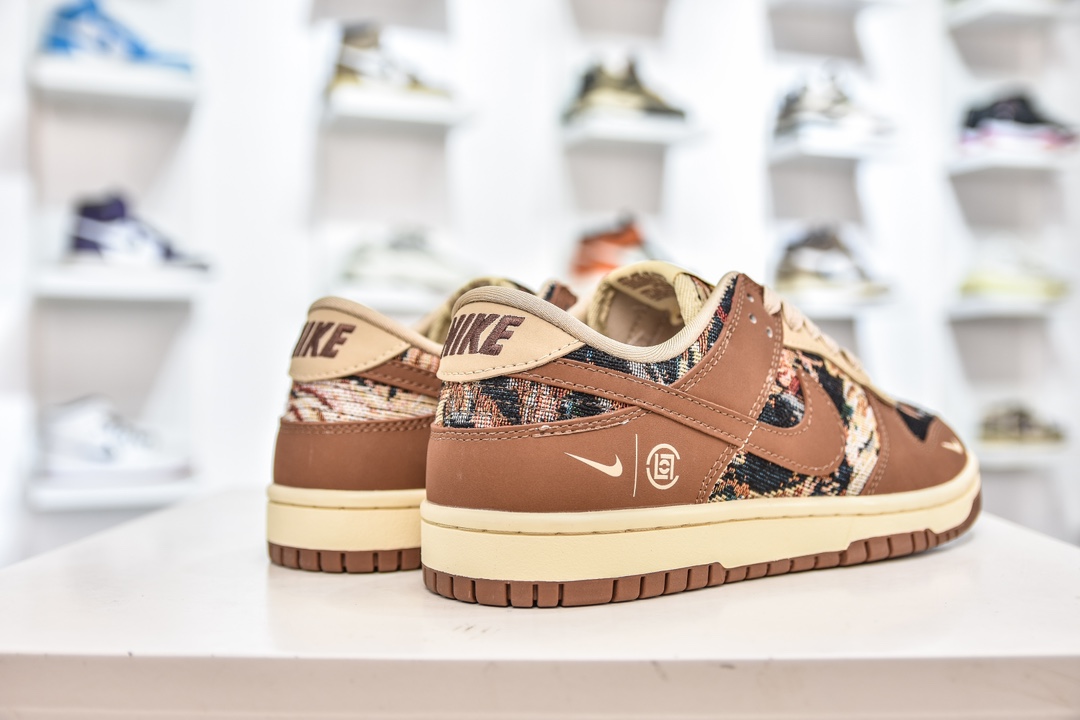 Nike SB Dunk Low x CLOT 摩卡棕针织 XB3802-356