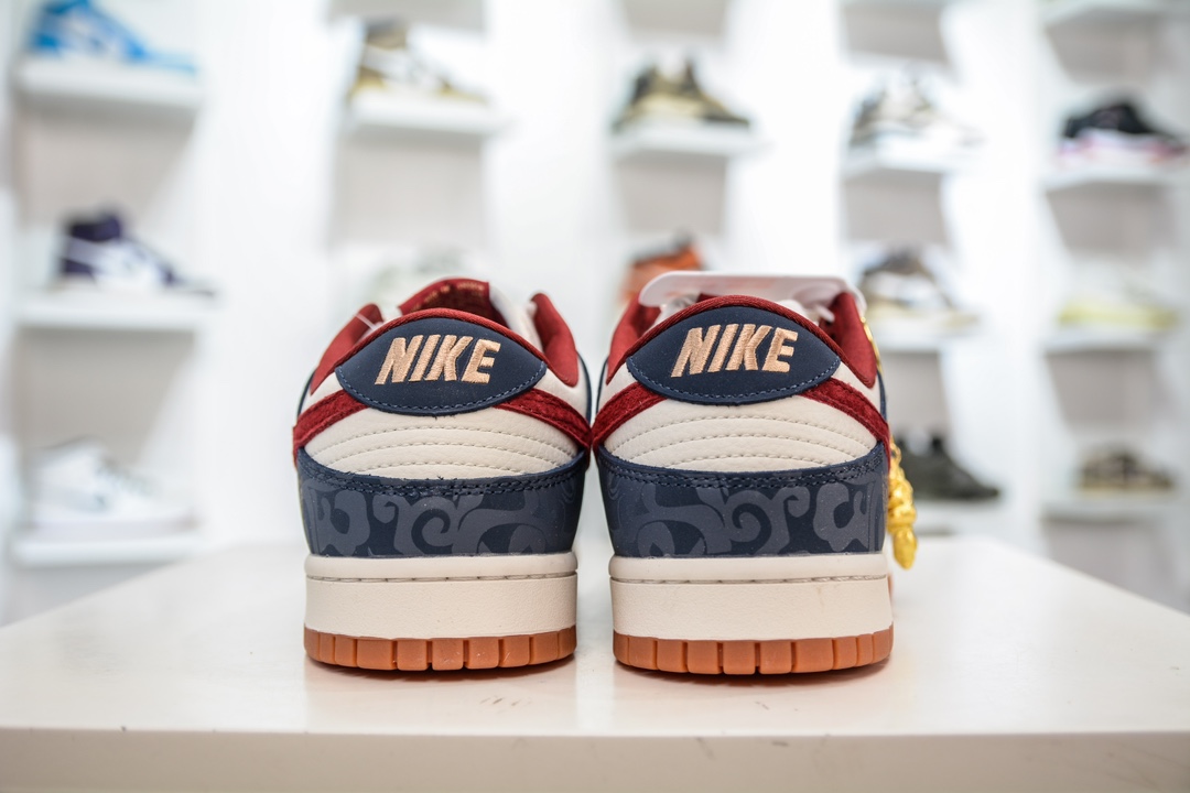 NK SB Dunk Low 2024龙年联名 暗纹蓝红勾 DQ1098-365