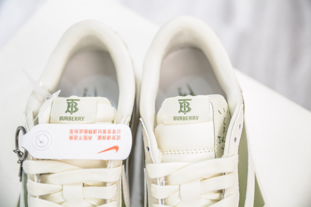 TS x Air Jordan AJ1 Low X BURBERRY 低帮联名巴宝莉 白绿   BB6588-311