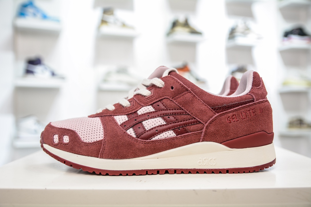 亚瑟士 Asics Gel-Lyte 3 反毛皮织物休闲跑步鞋  1201A296-700