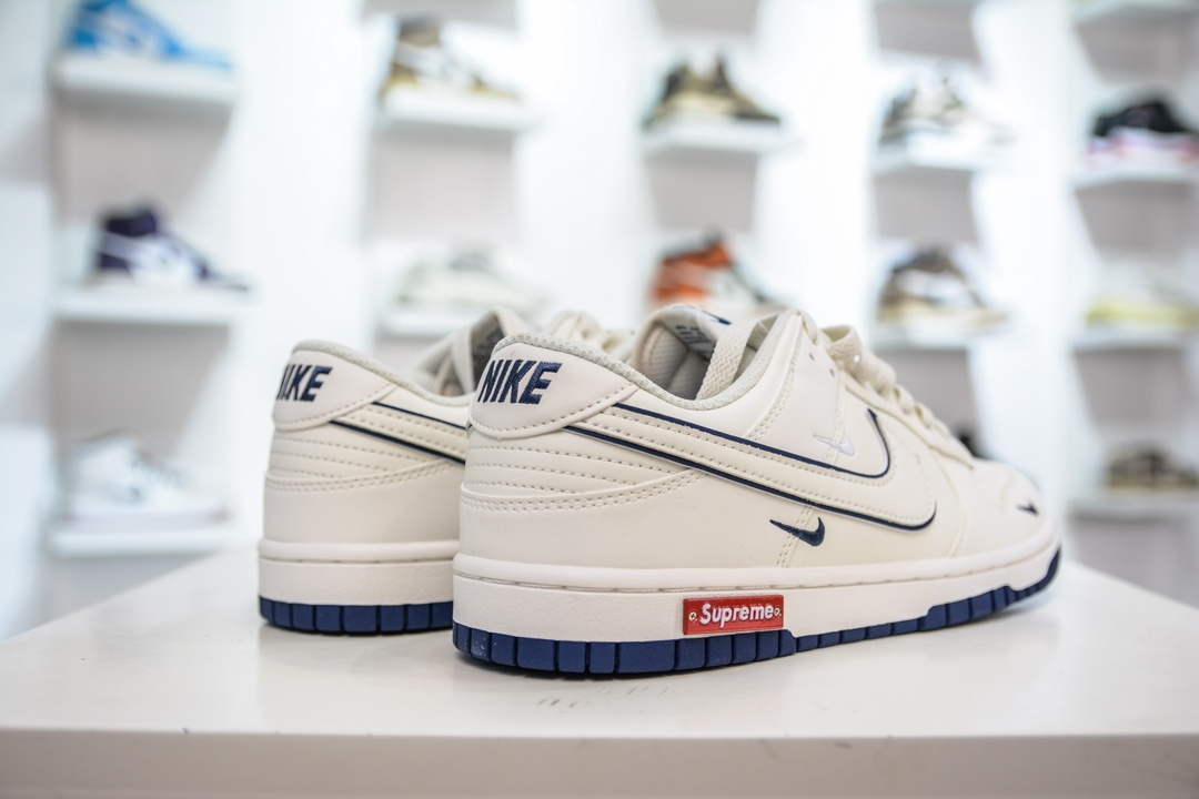 Supreme x Nike Dunk Low 联名白蓝三小钩   DJ2024-013