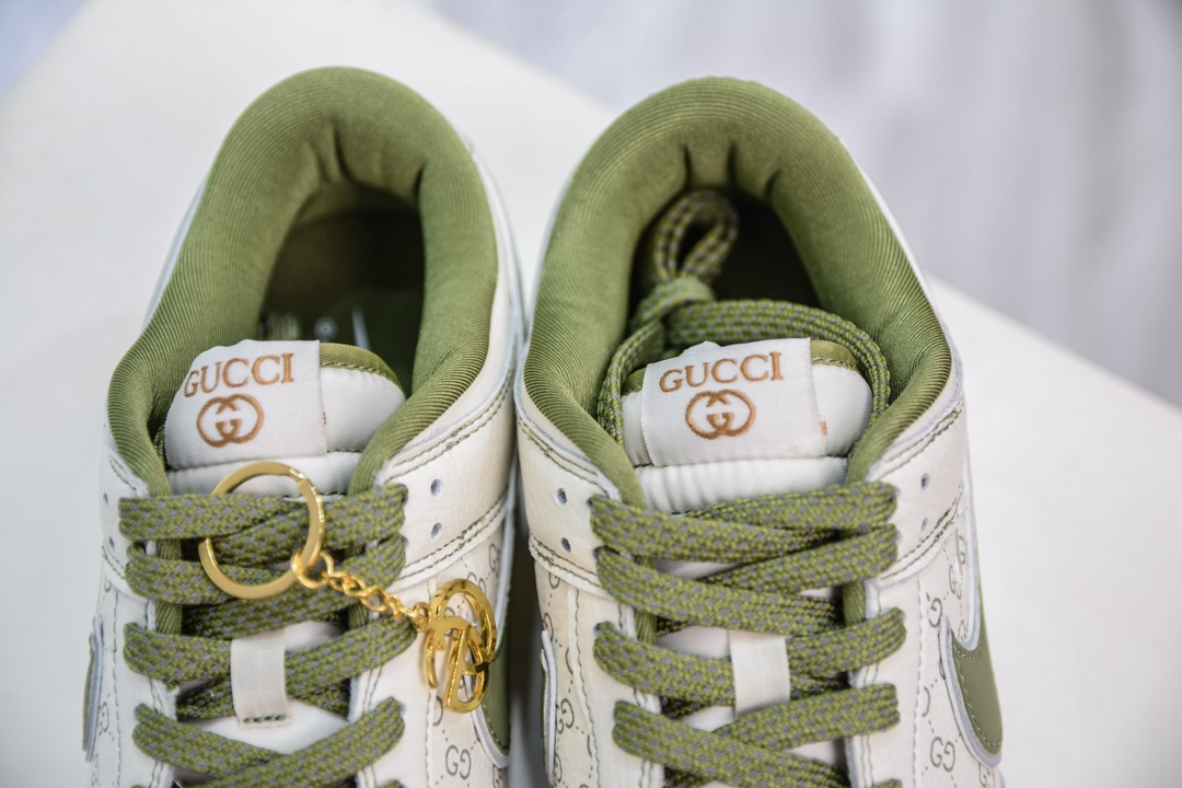 Nike SB Dunk Low x Gucci 米白绿三小钩   KK1888-006