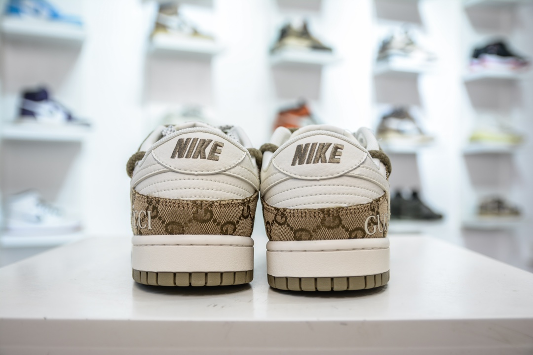 Nike SB Dunk Low GUCCI联名 绑带黄牛仔暗纹白   SJ2068-273