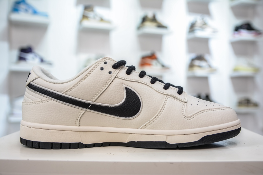 NK SB Dunk Low x Stussy 白黑三小钩  SJ2068-283