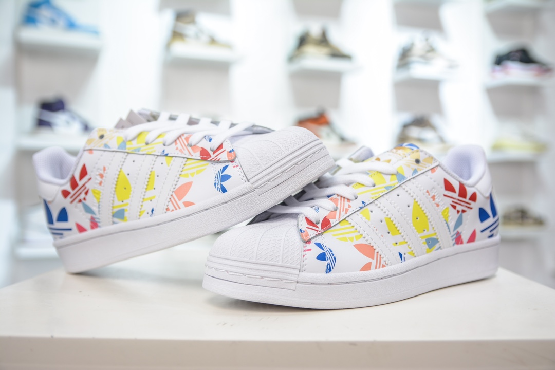 Adid Originals Superstar 白蓝黄 全新配色 Adid Originals Superstar 经典贝壳头   H00183