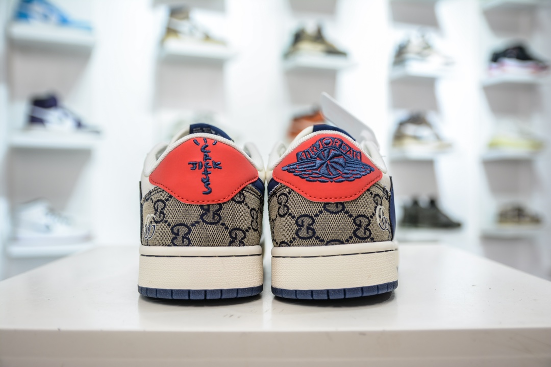 TS x Air Jordan AJ1 Low x Gucci 倒钩低帮联名定制配色   XY2688-118