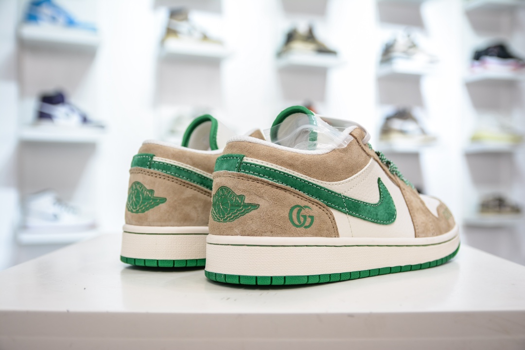 Air Jordan AJ1 Low x GUCCI 白棕绿   WG8850-014