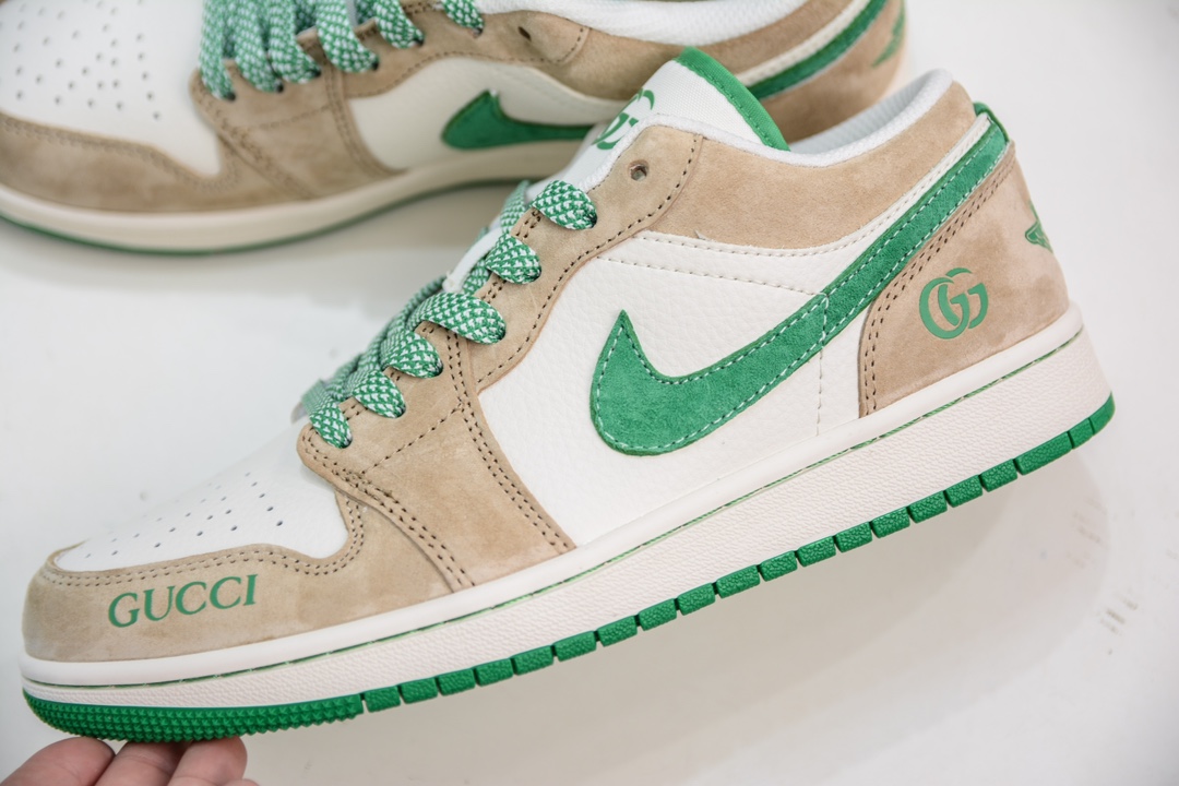 Air Jordan AJ1 Low x GUCCI 白棕绿   WG8850-014