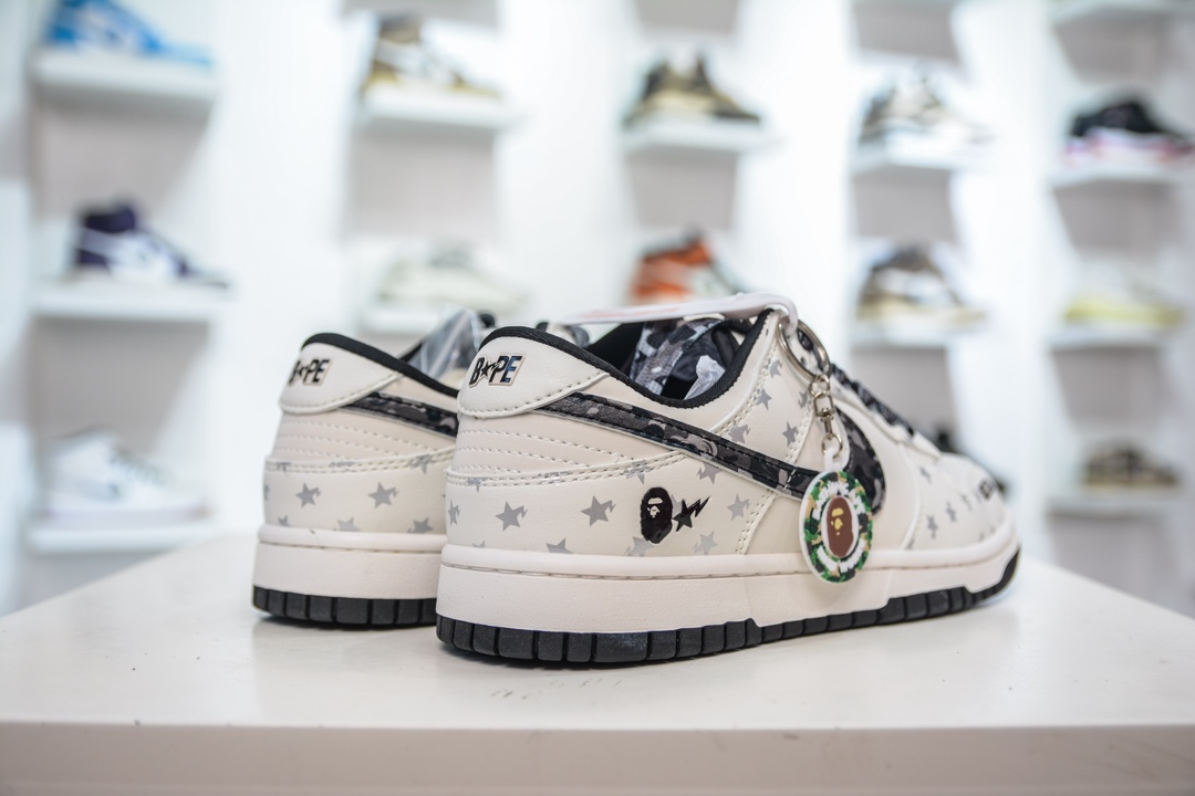 Nike SB Dunk Low x BAPE 白黑印花   DQ1098-350