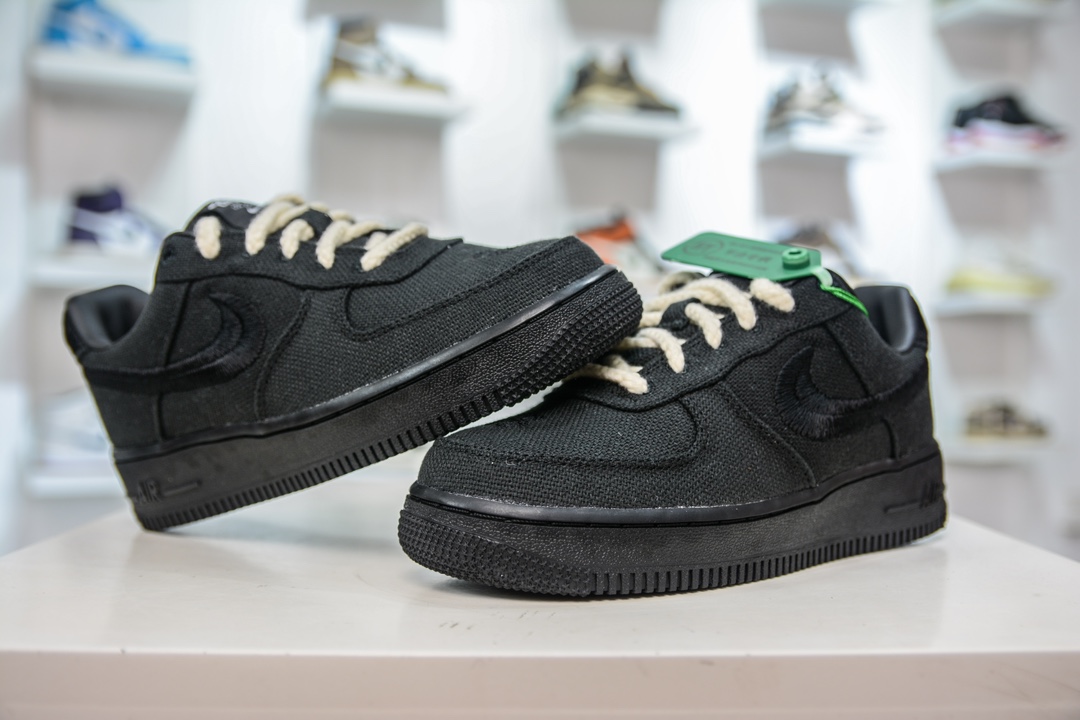 HY版纯原 Stussy x Air Force 1 '07 ”Black Cool” 斯图西联名空军 CZ9084-001