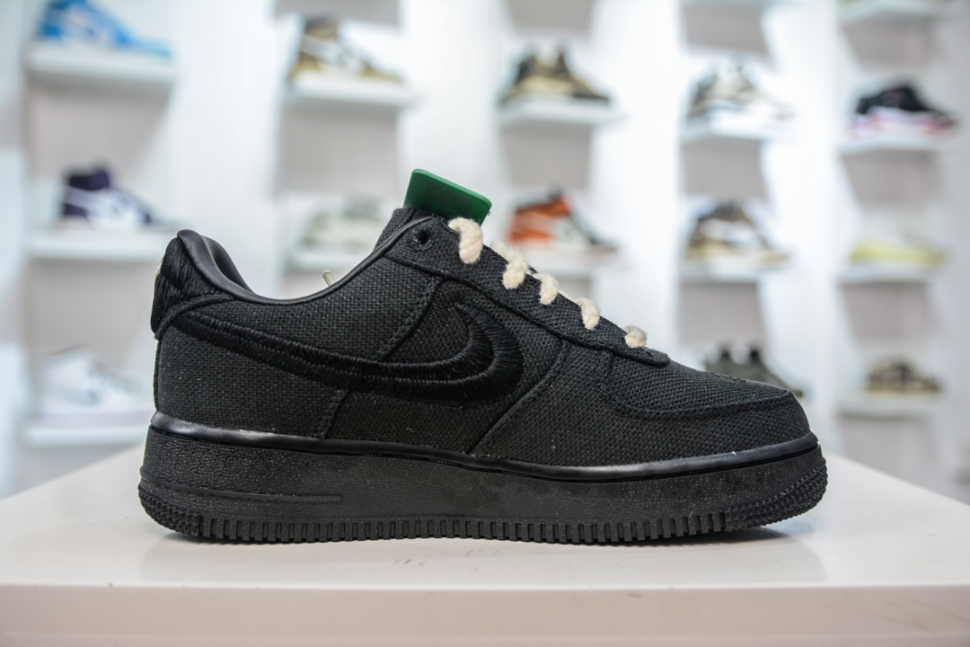 HY版纯原 Stussy x Air Force 1 '07 ”Black Cool” 斯图西联名空军 CZ9084-001