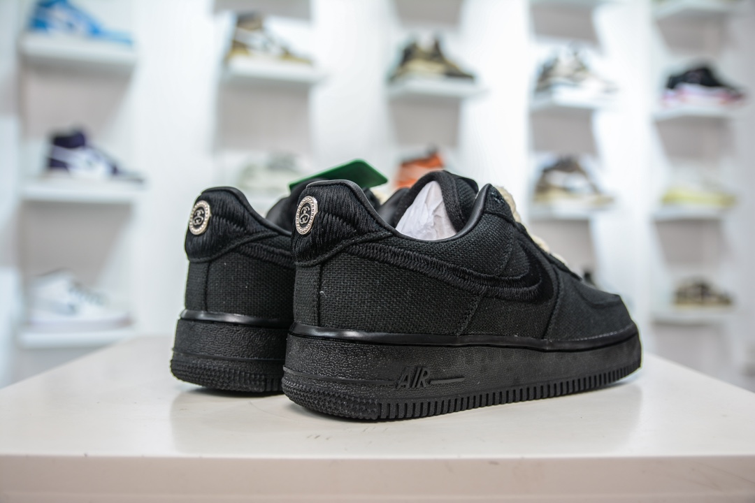 HY版纯原 Stussy x Air Force 1 '07 ”Black Cool” 斯图西联名空军 CZ9084-001