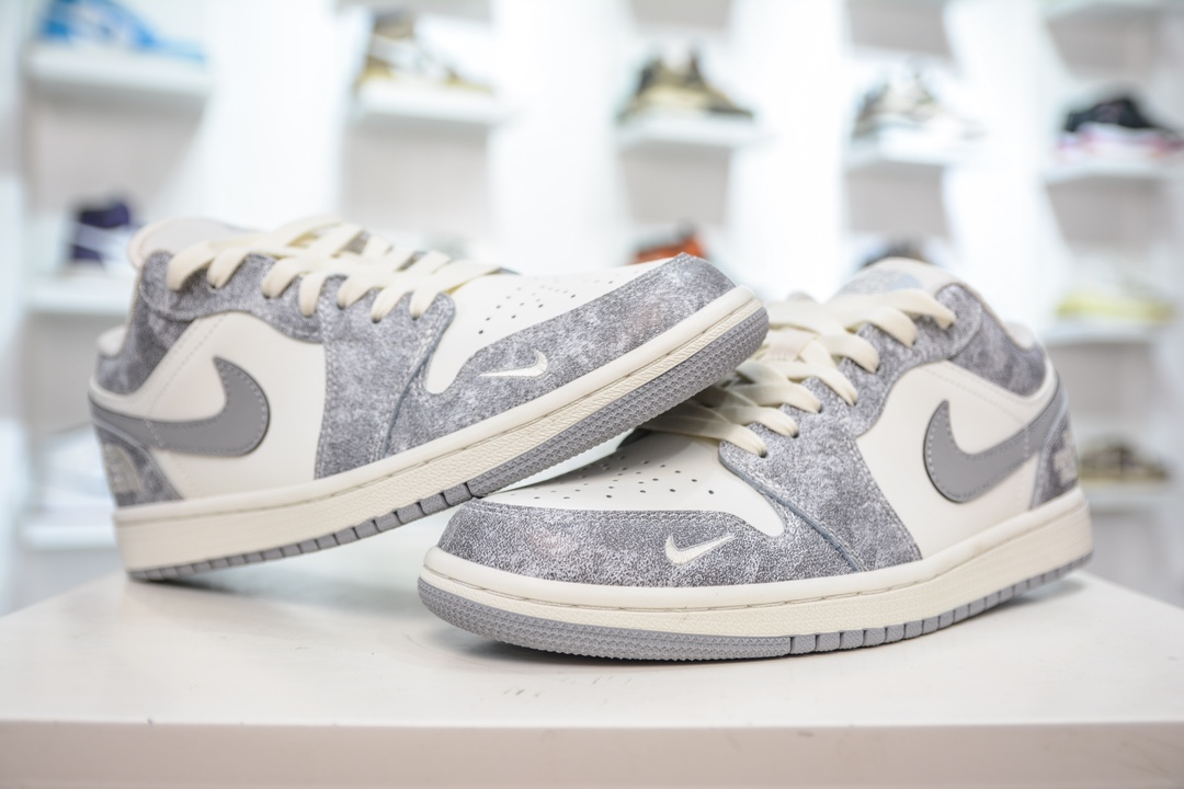 The North Face x Air Jordan 1 Low 岩石灰  DC2024-023