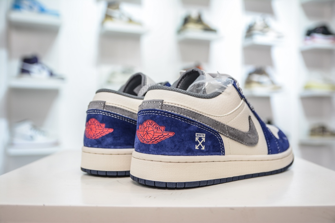 OFF WHITE x Air Jordan 1 Low 麒麟蓝 定制配色 WG8850-013