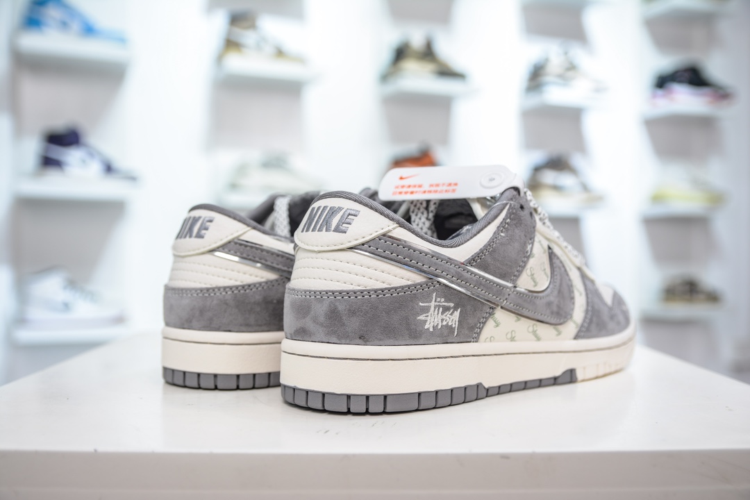 Stussy x Nike Dunk Low 斯图西联名 灰猪八拼接  CF3688-016