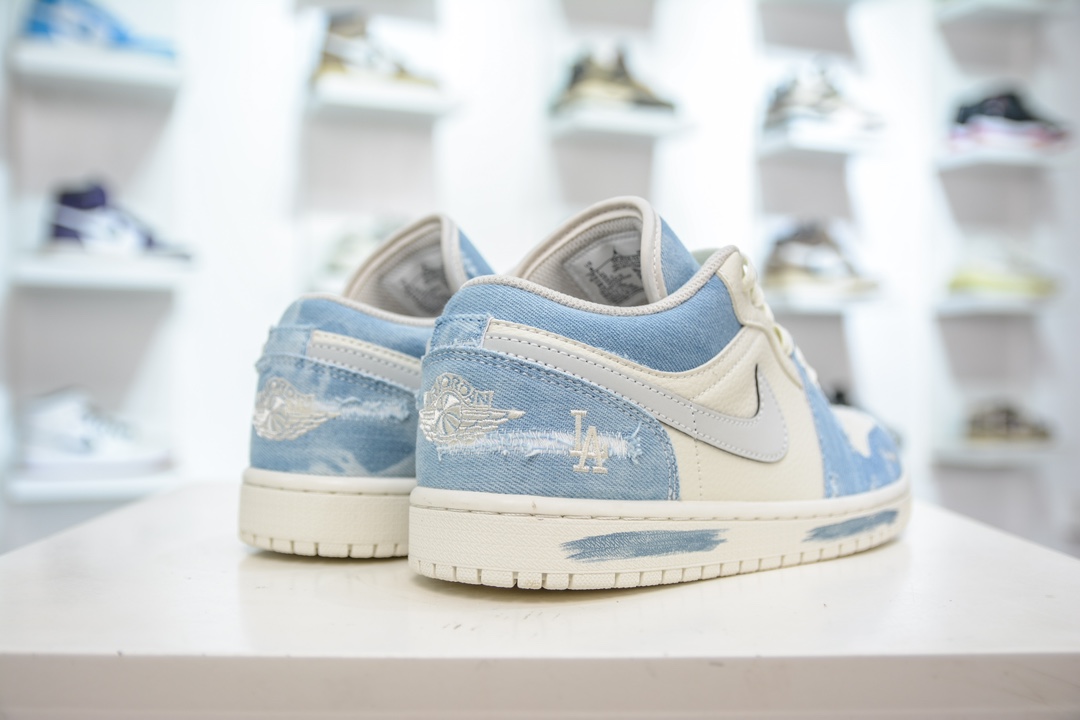 Air Jordan Low x MLB 复古蓝牛仔 AJ1低帮系列定制配色  DC2024-027