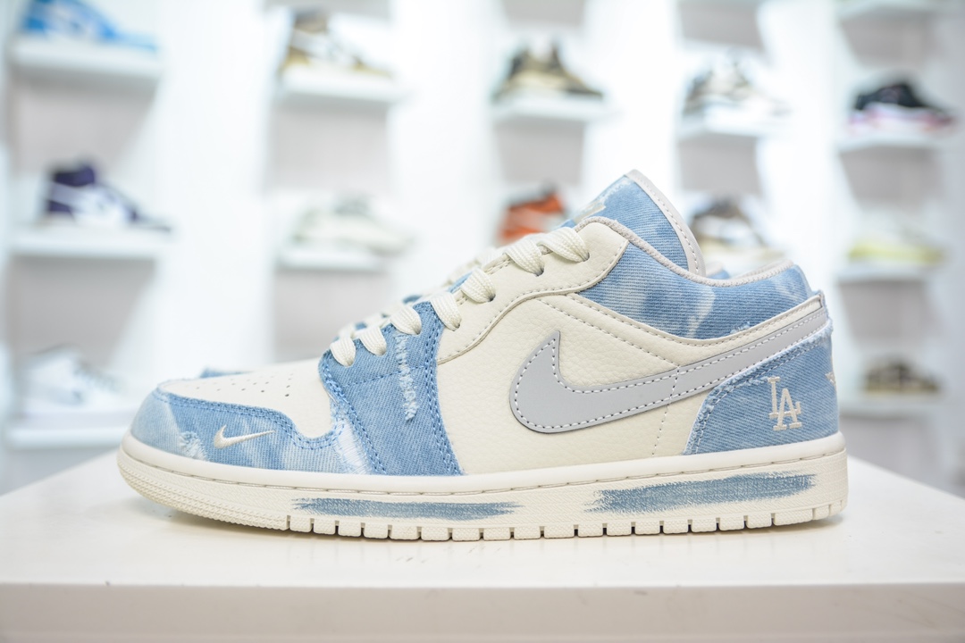 Air Jordan Low x MLB 复古蓝牛仔 AJ1低帮系列定制配色  DC2024-027