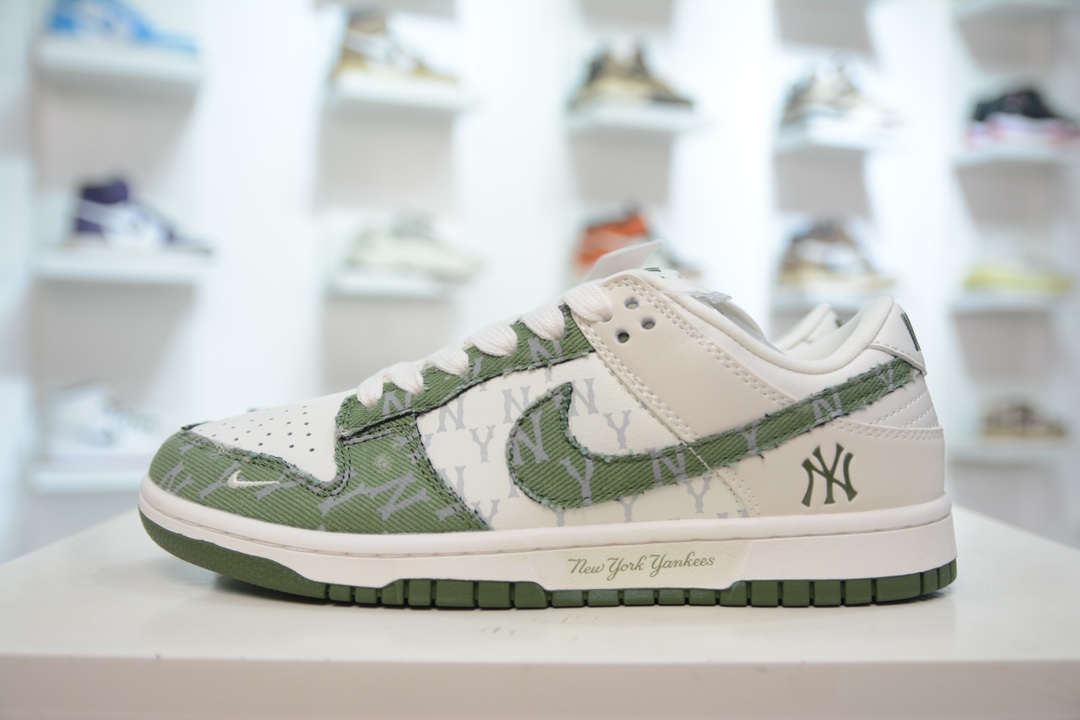 Nike SB Dunk Low x MLB 白绿牛仔印花  DQ1098-345