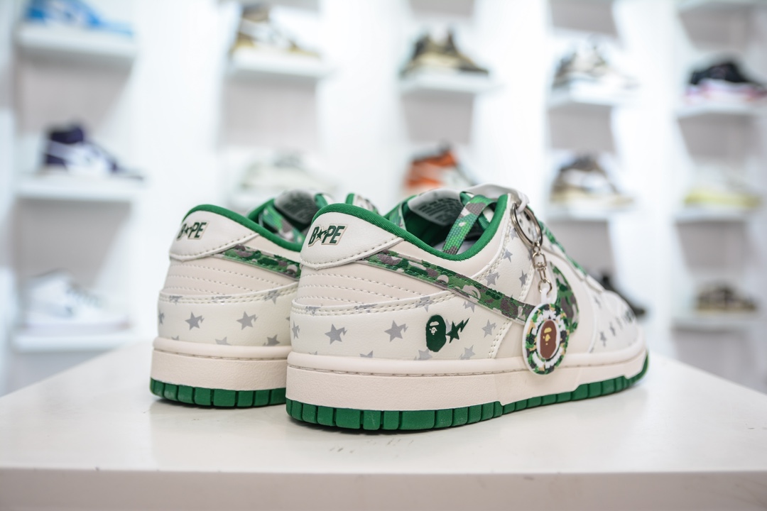 Nike SB Dunk Low x BAPE 白绿迷彩  DQ1098-349