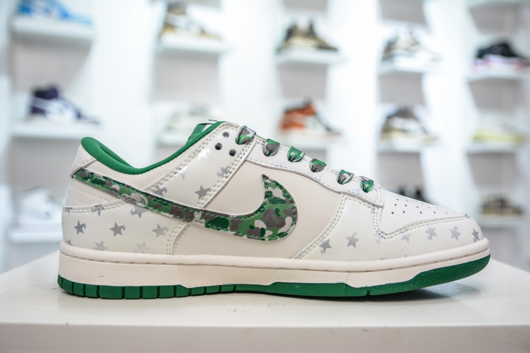 Nike SB Dunk Low x BAPE 白绿迷彩  DQ1098-349