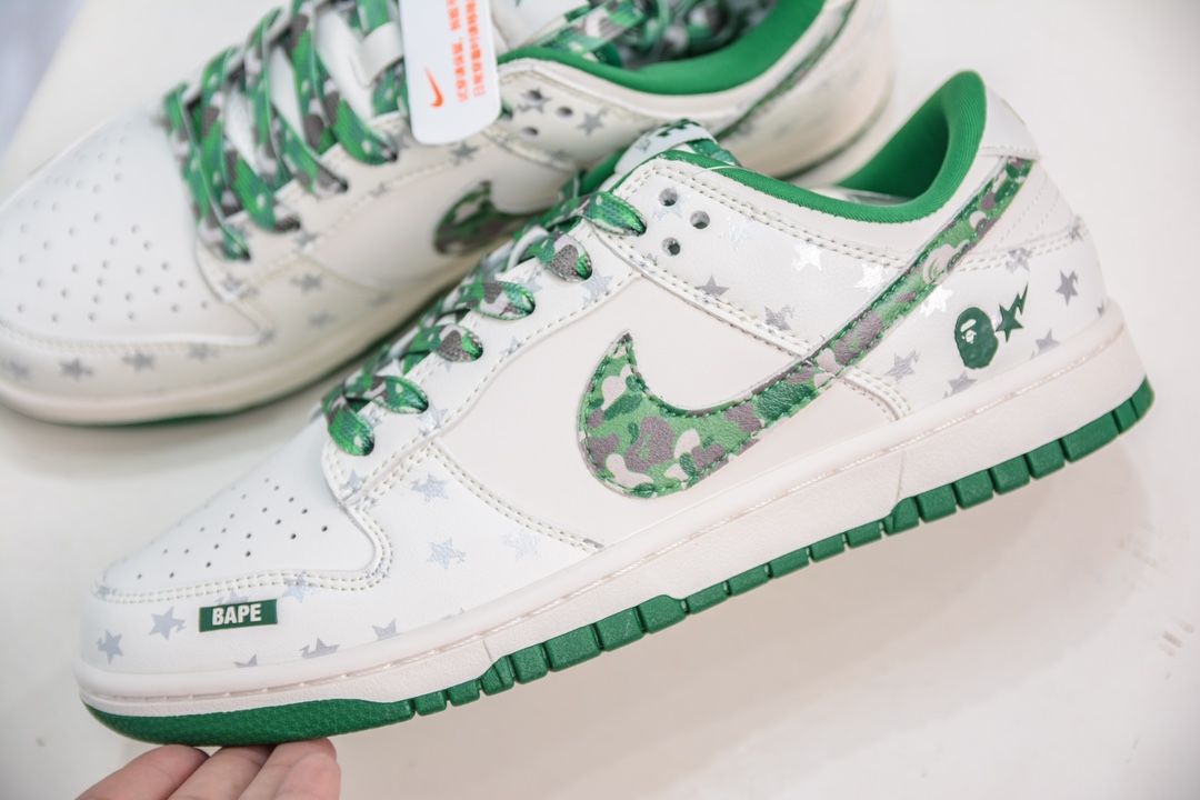 Nike SB Dunk Low x BAPE 白绿迷彩  DQ1098-349