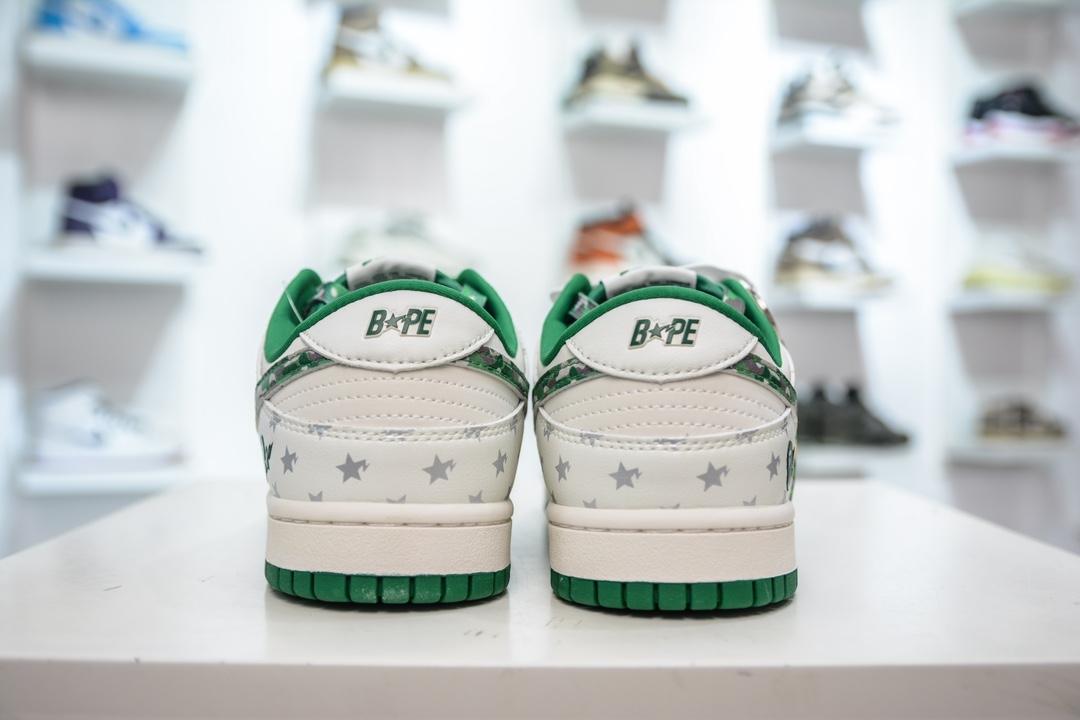 Nike SB Dunk Low x BAPE 白绿迷彩  DQ1098-349