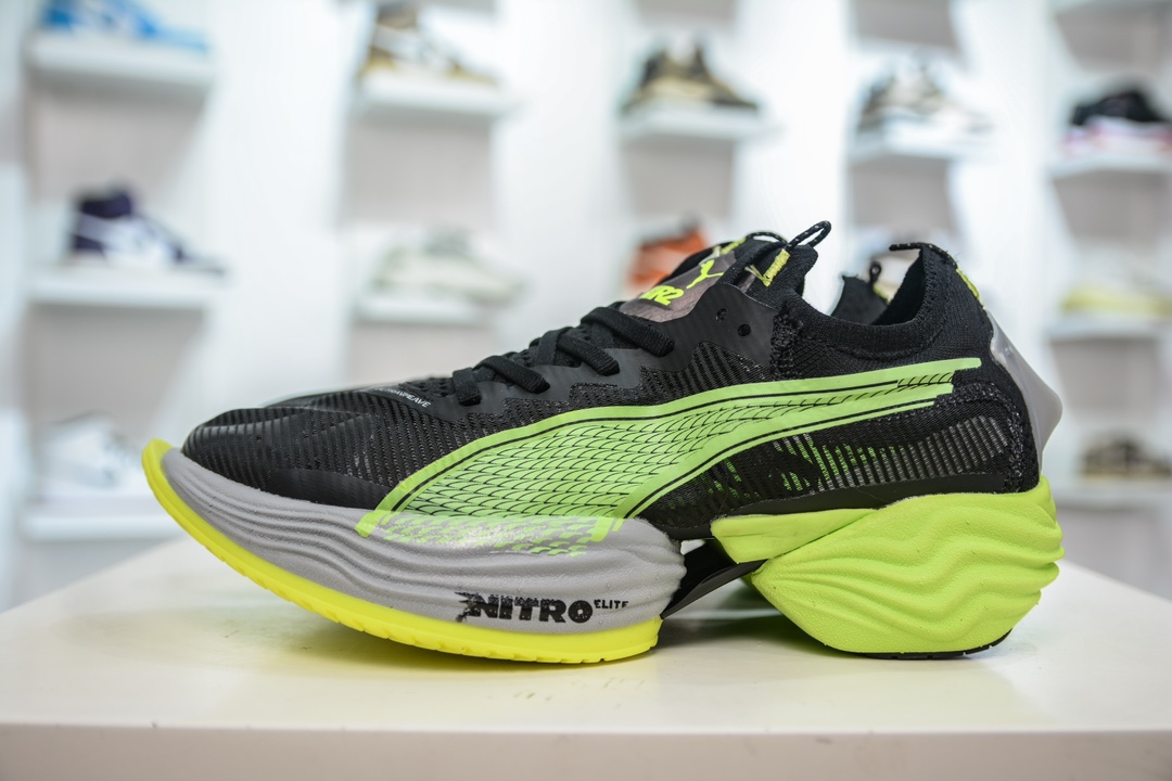 纯原 PUMA Fast-R Nitro Elite 彪马系带织物减震防滑耐磨碳板低帮跑步鞋 31007-02