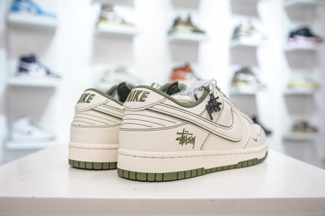 Stussy x Nike Dunk Low 斯图西联名 白绿 BB1818-102