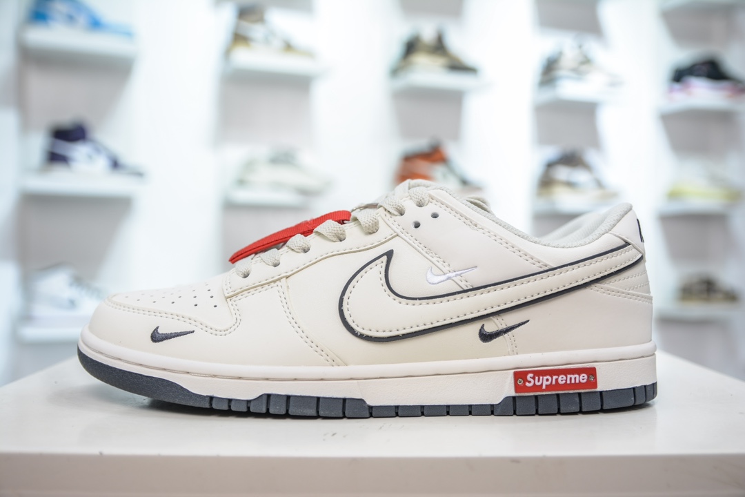 Supreme x Nike Dunk Low 联名白灰三小钩 DJ2024-014