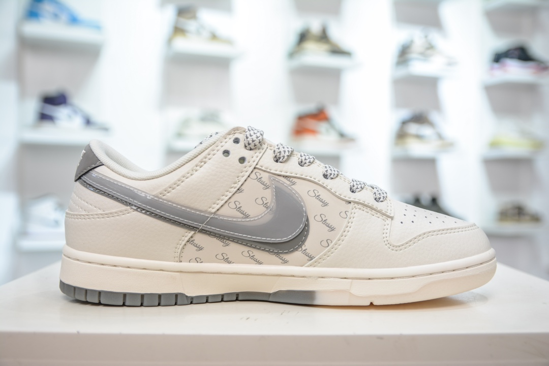 Nike SB Dunk Low x Stussy 白灰幻影双钩满天星 XX2025-206