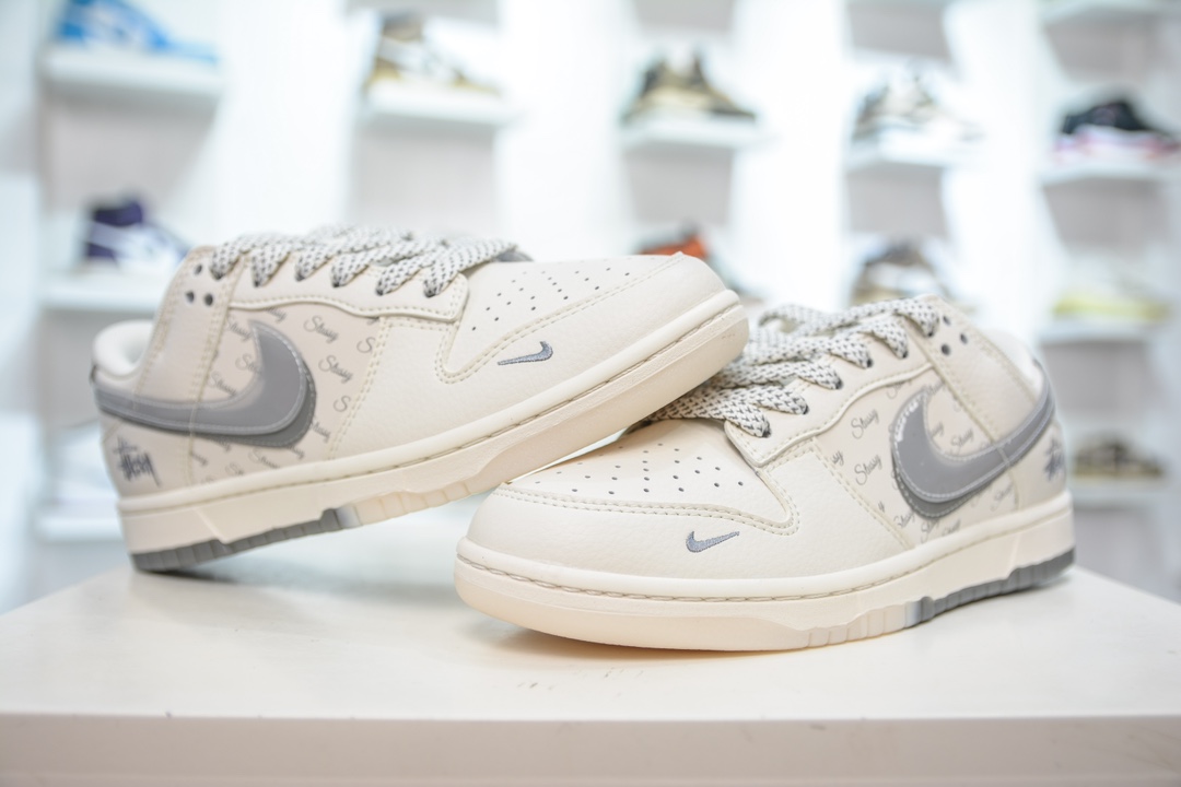 Nike SB Dunk Low x Stussy 白灰幻影双钩满天星 XX2025-206