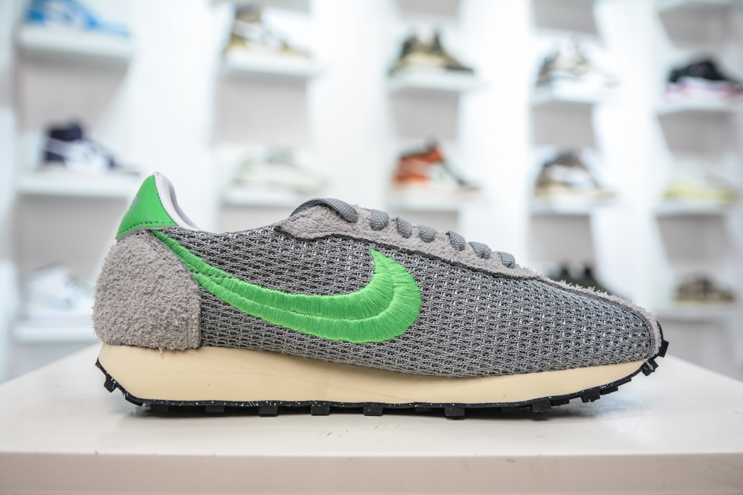 F版 Nike Roshe Run LD-1000 x Stussy 灰绿 复古休闲运动慢跑鞋 FQ5369-002