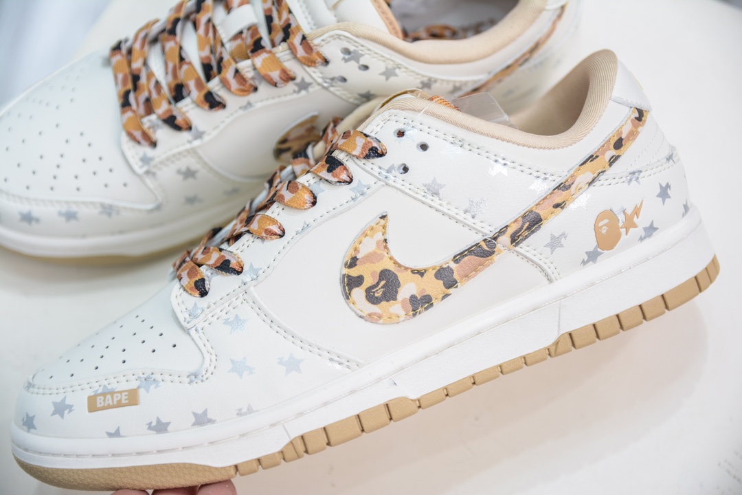 Nike SB Dunk Low x BAPE 白黄迷彩 DQ1098-352