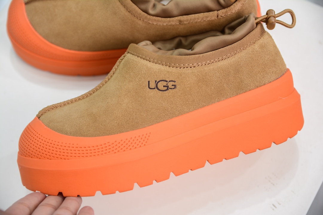 UGG M Tasman Weather Hybrid 塔斯曼混合系列低帮厚底轻量休闲运动鞋“加绒栗黄亮橙底