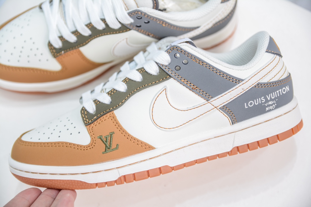 Nike SB Dunk Low x Louis Vuitton 白灰棕 DQ1098-356