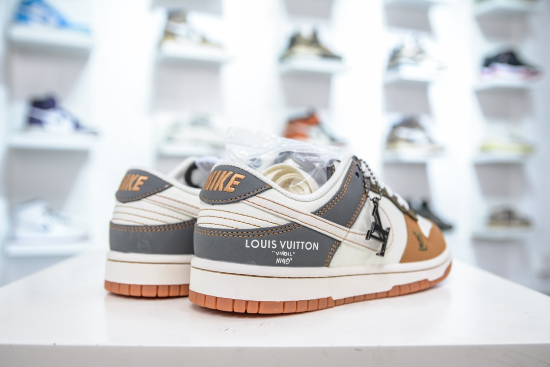 Nike SB Dunk Low x Louis Vuitton 白灰棕 DQ1098-356