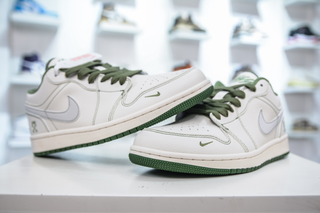 Air Jordan AJ1 Low xOFF WHITE 白绿线条 CF3688-021