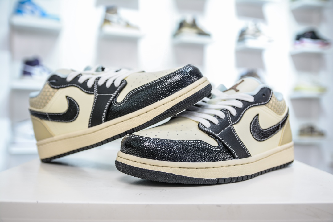 Air Jordan 1 Low ”Coconut Milk Black“ AJ1 乔1 米黑编织 HQ3437-101