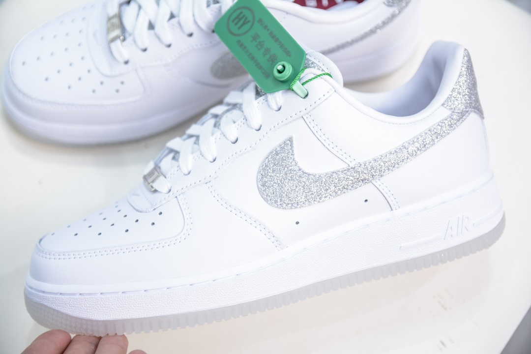 HY版纯原 Air Force 1 Nike Low 白银闪钻满天星 HQ3461-191